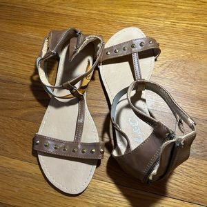 2/$20 Brown Flat Sandals